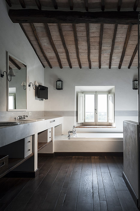 podere nel chianti, vista interna